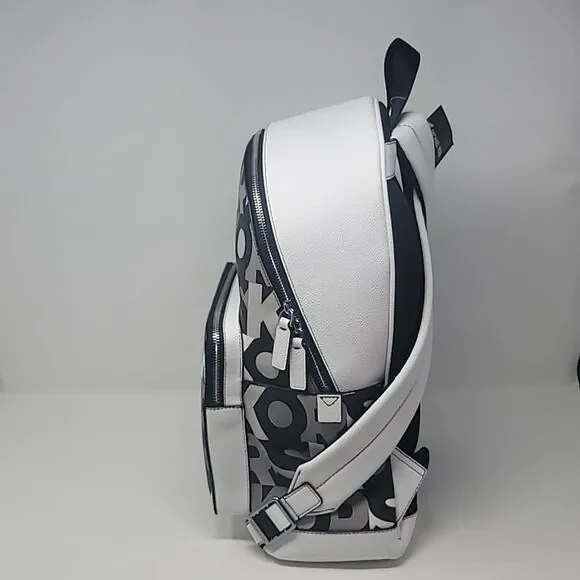 New! Michael Kors Cooper MK Signature Black Multi Commuter Backpack - Picture 4 of 9